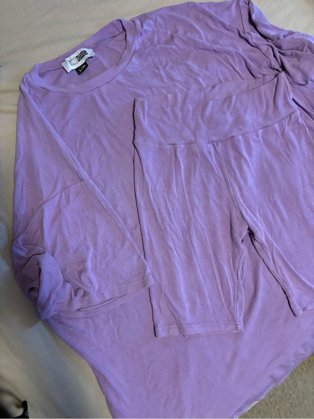WKND Chasers Lavender Women’s oversized top & shorts